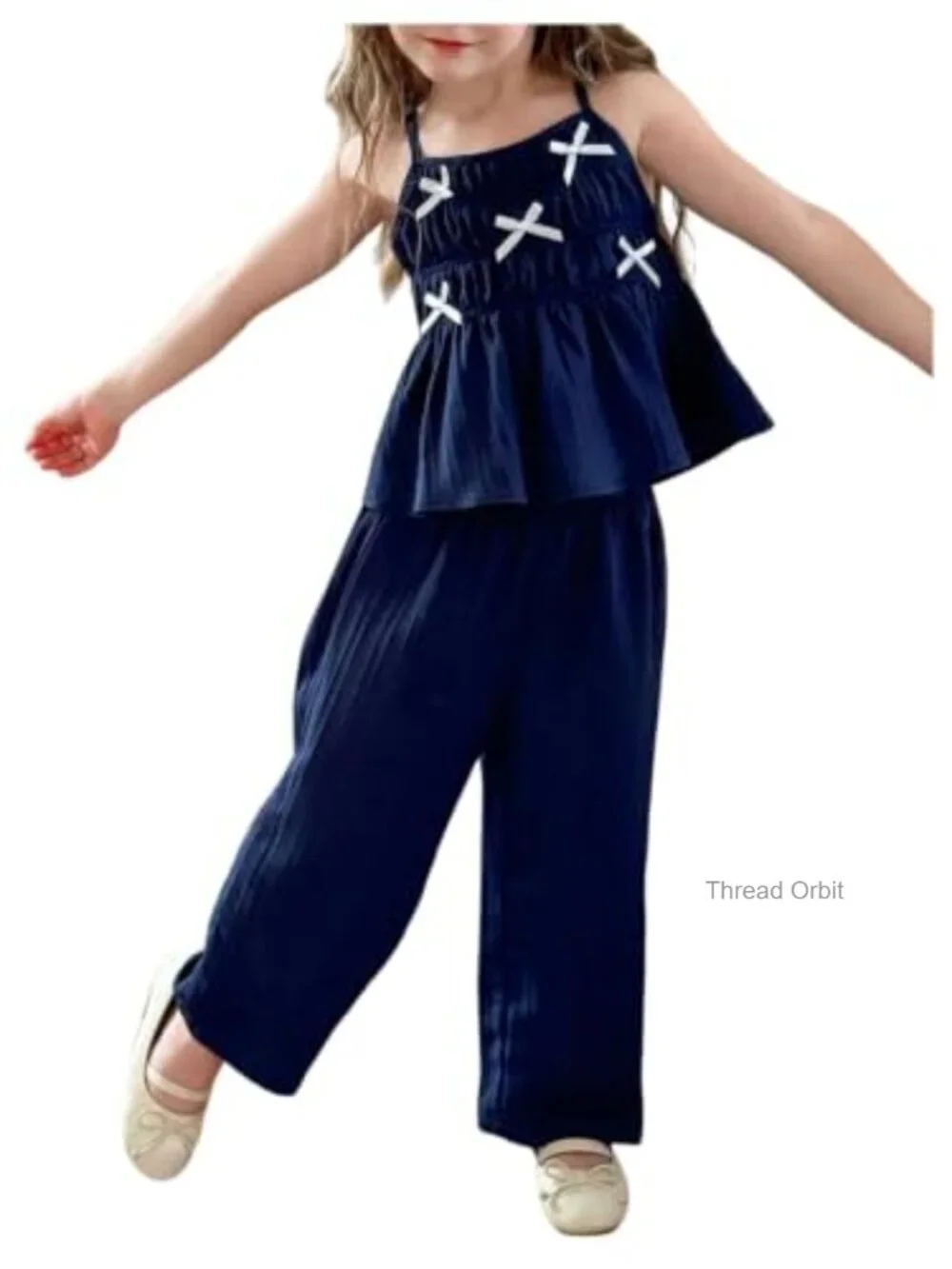 Toddler Girl 2 Piece Peplum Top and Pants Summer Set Size 6Y